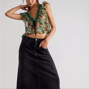 Free People Rylee Printed Top XS